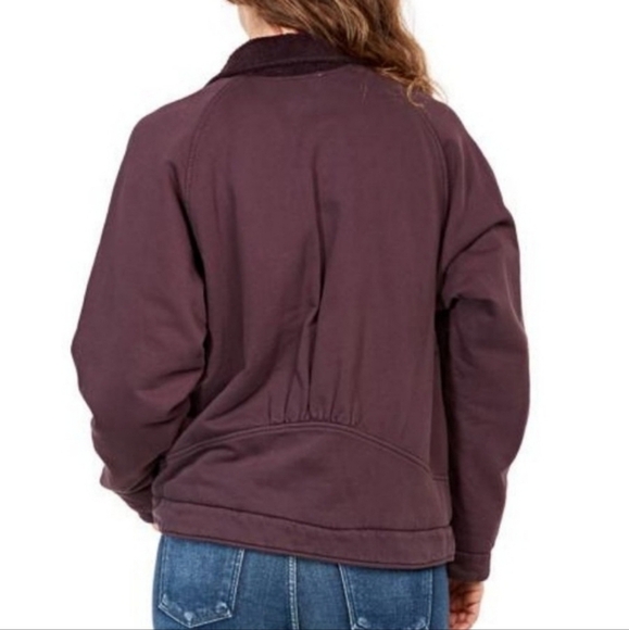Prairie Underground Purple Oversized Moto Jacket S - Picture 2 of 7